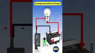 How to Charge a Battery in an Emergency🔋#shorts #diy #automobile