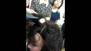 莎頓髮型髮拉吹風技巧