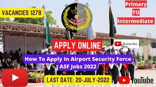 How To Apply In ASF Jobs 2022 Pakistan Air Force