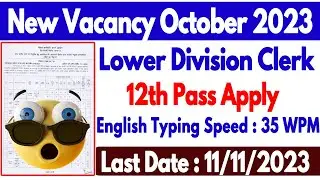 New Vacancy 2023 | Lower Division Clerk Vacancy | BSSC 10+2 Bharti 2023 |  LDC Vacancy | Bihar Jobs