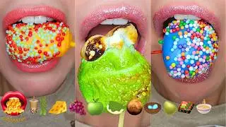 ASMR Satisfying Eating Emoji Food Challenge Mukbang Sounds