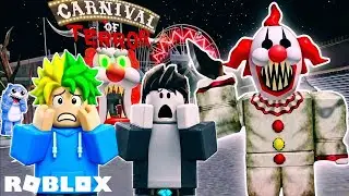 ¡El PAYASO de ROBLOX y TIBUG 🦈 nos PERSIGUEN!🤣😱🔥 ESCAPA del CARNAVAL - Momentos divertidos 
