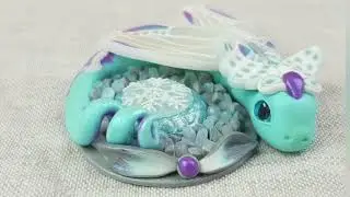 NEEDLE MINDER Dragon Light Blue White, Fairy Rider Heavenly Eyes, Polymer Clay Dragons Magnetic Sewi