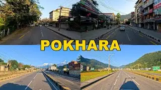 Pokhara City Morning Drive 2023 - Second largest City in Nepal 4K HDR