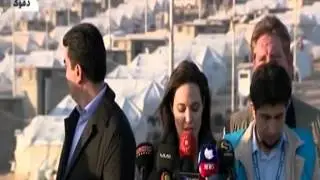 Angelina Jolie visits refugees in Iraq