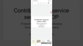 Contribution of service sector in GDP