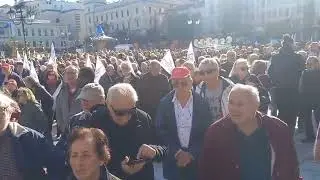 Mass protest by pensioners in Athens