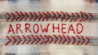 2. Arrowhead Stitch - stitch along - fabric dictionary of stitches - slow stitch