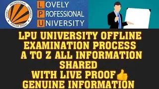 LPU DE OFFLINE EXAMINATION PROCESS