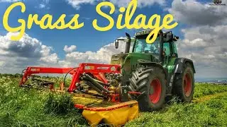 GRASS SILAGE | SFALCIO ERBA MEDICA | Fendt 724 + 2x Falciacondizionatrice KUHN
