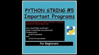 Python String Important Programs for exams using inbuilt functions | Programs for beginners |