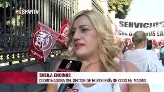 Sindicatos españoles protestan en el Día Mundial del Turismo