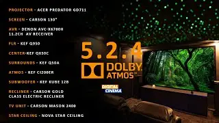 Ultimate KEF Home Cinema Setup | 5.2.4 Atmos with Star Ceiling & 130” Screen! | Digital Cinema