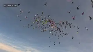 Skydivers attempt to break the vertical world record