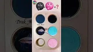 Color Palette / Black + Sky Blue + Pink | Midnight Sky Blush#colormixing#colorpalette#colormix