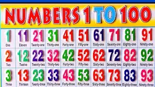 Learn number names 1 to 100 in english | Number names | Number names with spelling