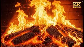 Уютный треск камина для отдыха | Звуки горящих дров для глубокого сна, медитации и учебы 🔥