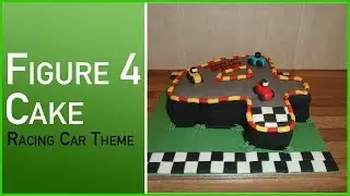 How To Make A Figure 4 Cake - Racing Car Cake with a Track Theme