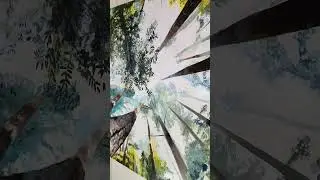 Giant Redwoods Art #naturelovers #bigtrees #forest #adventure #painting #artist