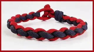 How To Make A 4 Strand Round Braid Paracord Bracelet Design Without Buckle