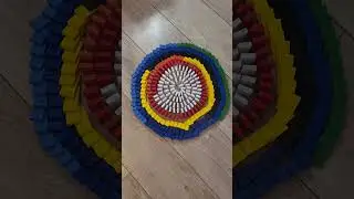 Big spiral in Domino You never Seen Before ! #spiral #satisfying #domino