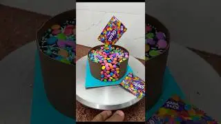 Chocolate gems cake #shortsfeed #trending #shorts #chocolatecake #gems #cakedecorating