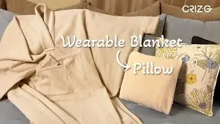 Custom Warm and Cozy Wearable Blanket that can be folded down to a Pillow . DIY