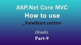 how to use _ViewStart.cshtml file in asp.net Core MVC (Hindi)