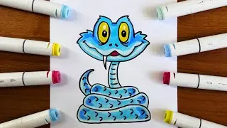 How to Draw Gary De'Snake - Zootopia 2 -  very easily and Step-by-Step