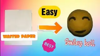 How to make smiley boll with paper//very easy way...