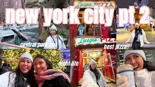 nyc vlog pt 2!🚕🏙️ | central park zoo, pizza shop, iced coffees