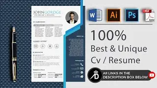 Elegent Cv/Resume Design in Adobe Photoshop[Speed Art]