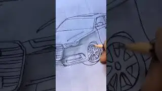 Car shading #car #drawing #audi #viral #youtube #like#shading