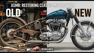 Restoring a classic vintage motorcycle from old and rusty to brand new