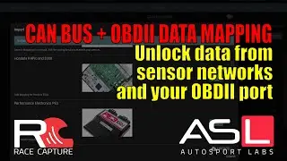 Easily map sensor CAN bus and OBDII sensor data with RaceCapture