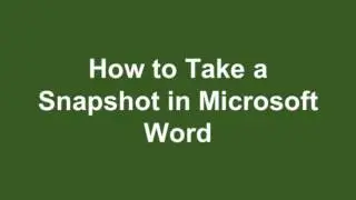 Microsoft Word 2016 Tutorial 22 How to take a Screenshot and a Snapshot in Microsoft Word
