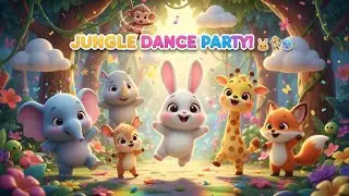 Jungle Dance Party 🐘🐄 | Fun Cartoon Animals for Kids | 3D Animated Song