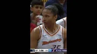 Alyssa Thomas jawing at Indiana Fever fans
