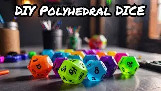 Watch Me Create a Crazy Cool Resin Neon Polyhedral Dice Step by Step!