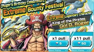 Gacha Gol D. Roger Extreme Bounty Festival 250 RD - One Piece Bounty Rush