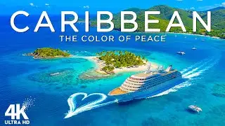 CARIBBEAN PARADISE IN 4K DRONE FOOTAGE | Crystal Blue Waters & Tropical Island Escape