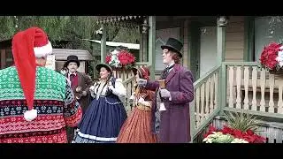 Christmas carolers at the opening of Knott's Merry Farm 2025