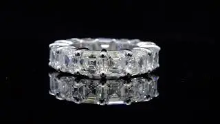 10 Carat Asscher Cut Diamond Eternity Band