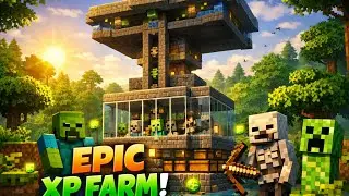 EPIC Mob XP Farm in Minecraft Bedrock Edition 1.21+! Get Unlimited XP Fast! 🔥