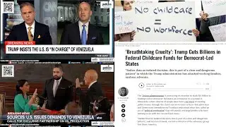 Trump & Miller Demand Control of Venezuela Oil & Military Might While Slashing Childcare