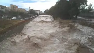 Rambla de Fuente Alamo de Murcia (Inundaciones, tormenta) 28-09-2012