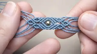 Como Fazer Design Central Para Pulseira Macrame - Passo a Passo 