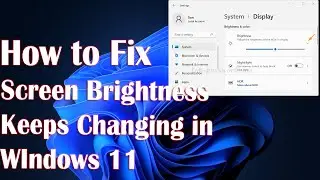 How to Fix Screen Brightness Keeps Changing in WIndows 11
