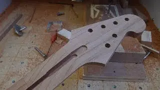 Workbee CNC Scarf Joint guitar Neck Angled Headstock Duet controller