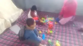 Sahir Gurung playing and make the something  by toys accesories. #pokhara #kefsechool #kef #simpani 